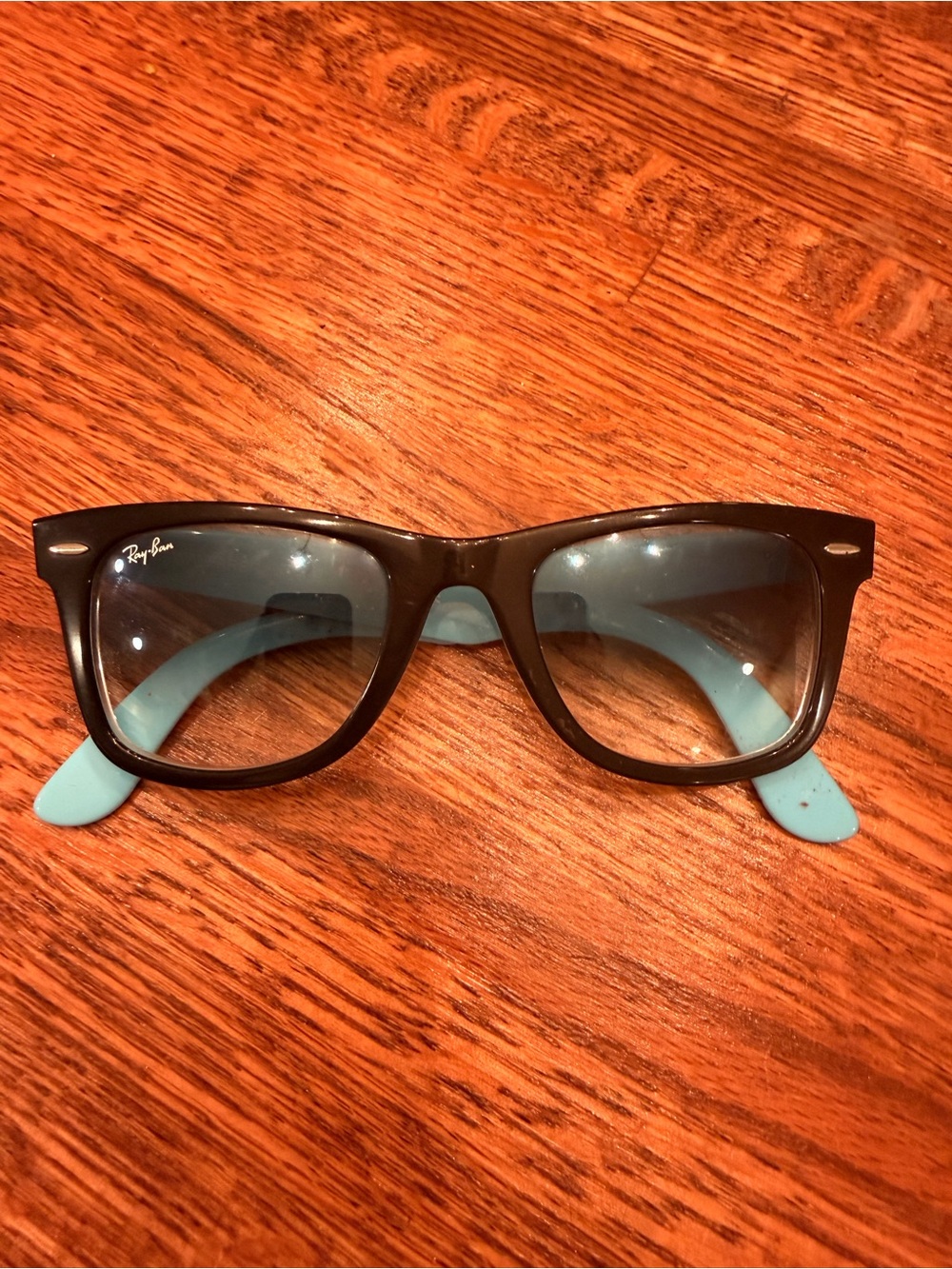 Ray-Ban Black Frames with Light Blue Temples Sunglasses
